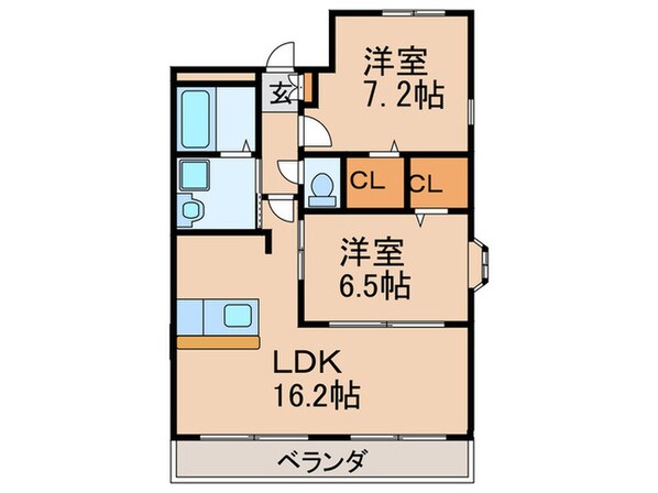 グロ－ヴ大久手Ａ棟の物件間取画像